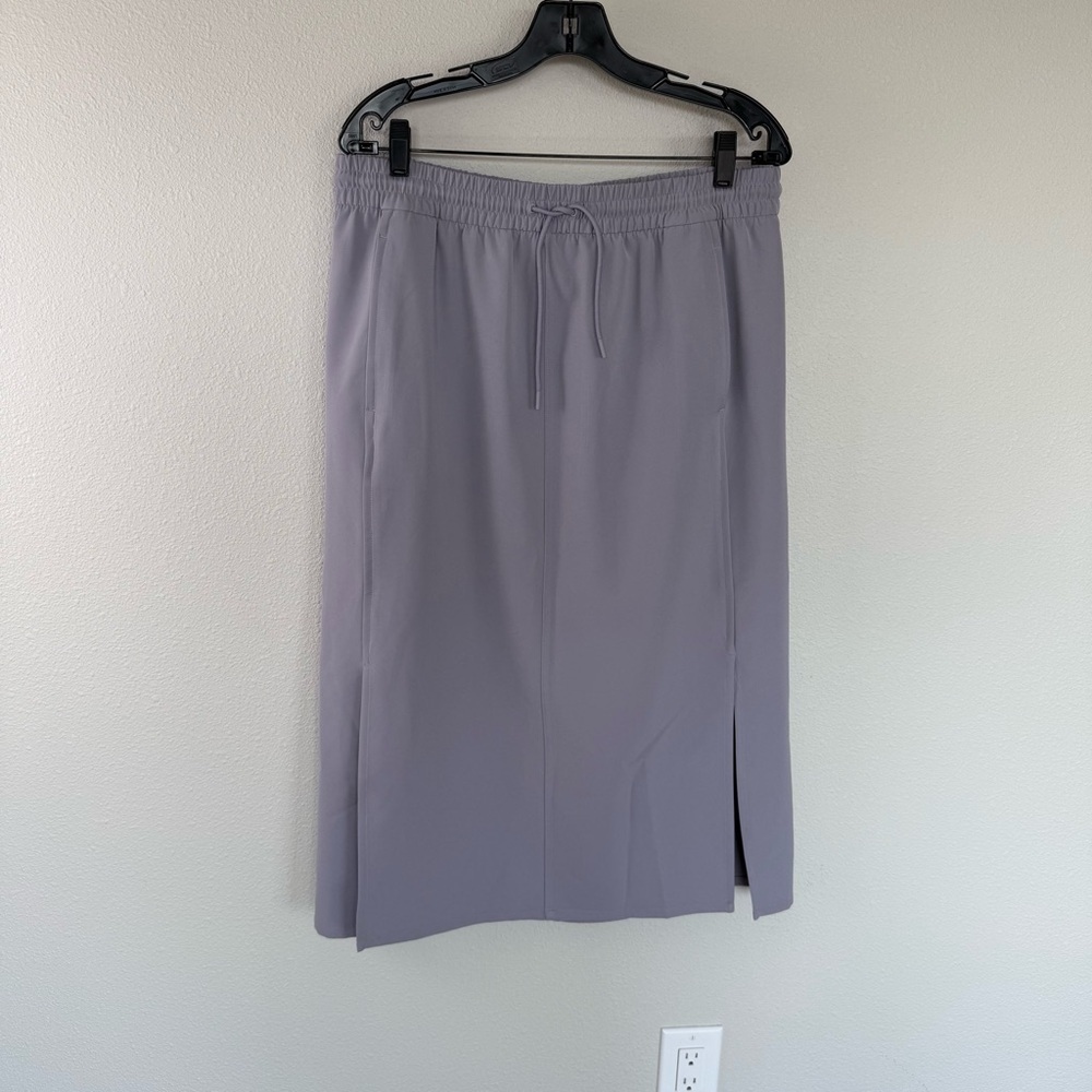 Athleta Violet Stride Midi Skirt Casual Athleisure Women’s Size Large - Picture 3 of 11
